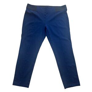 Ann Taylor Factory Navy Blue Ankle Pants XL Curvy Fit Pull-On Stretch